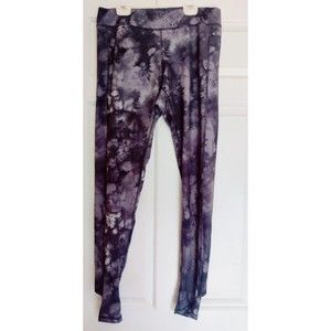 C9 By Champion Womens Black Tie Dye Leggings Size Large L Lrg Pull On Activewear